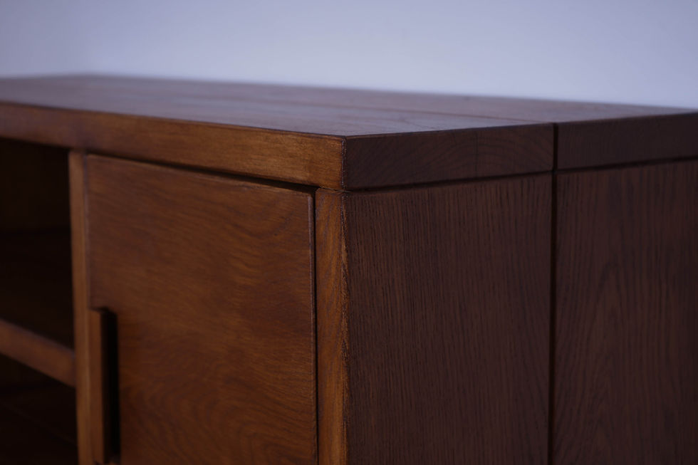 Thumbnail: Preston Hardwood Oak TV Stand - Walnut Finish