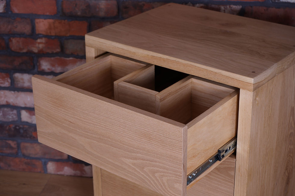 Thumbnail: Elegance Oak Bathroom Vanity Drawer Unit - Clear Finish