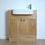 Thumbnail: Lisa Compact Oak Bathroom Vanity Unit - Clear Finish