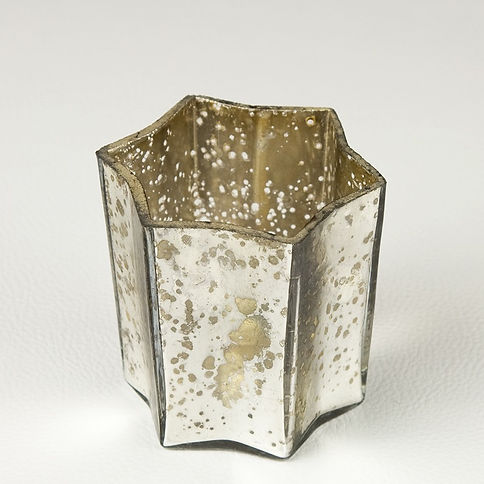 ZODAX(ゾダックス)アンティークシルバーの星形ガラスキャンドル