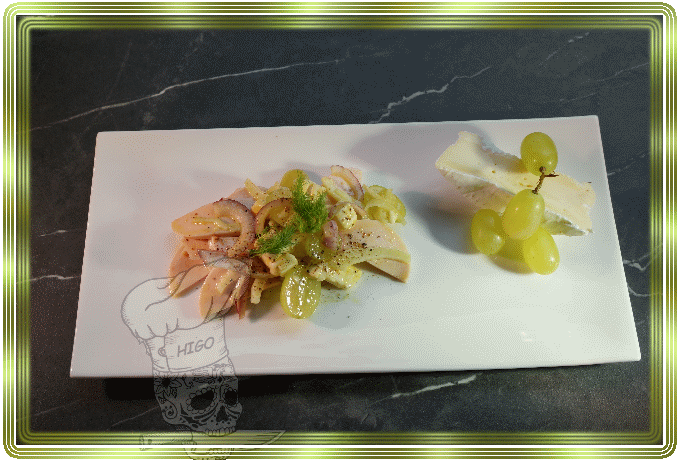 Süßsaurer Wurstsalat mit Fenchel und Camembert.gif