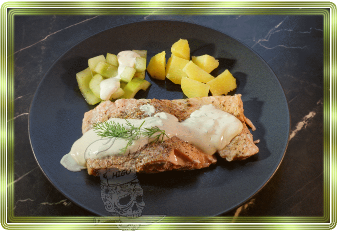 Lachs mit Schmorgurken.gif