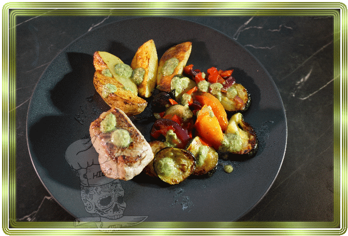 wurziges schweinefilet mit Mandelpesto.gif