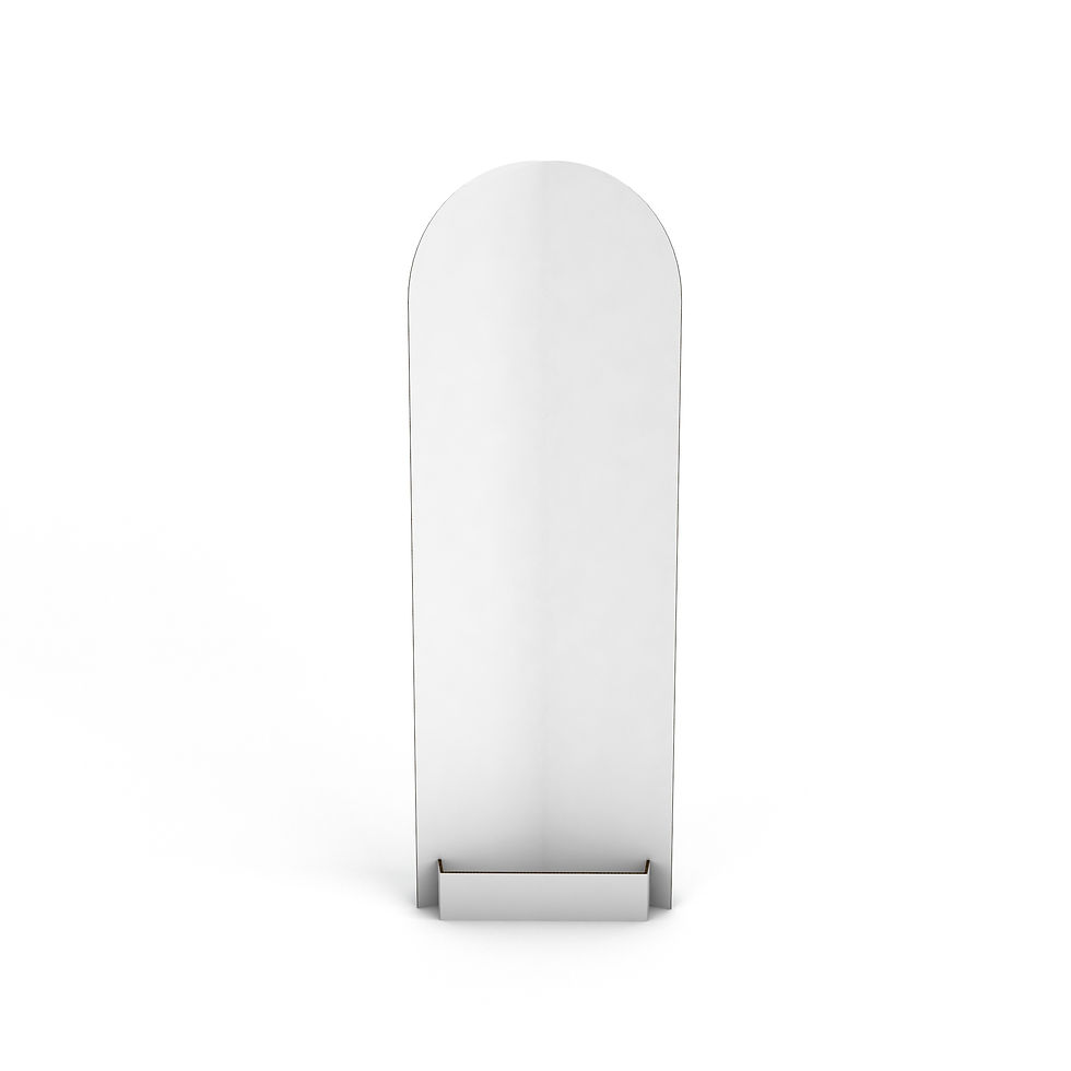 Thumbnail: Cardboard rounded top pop up stand