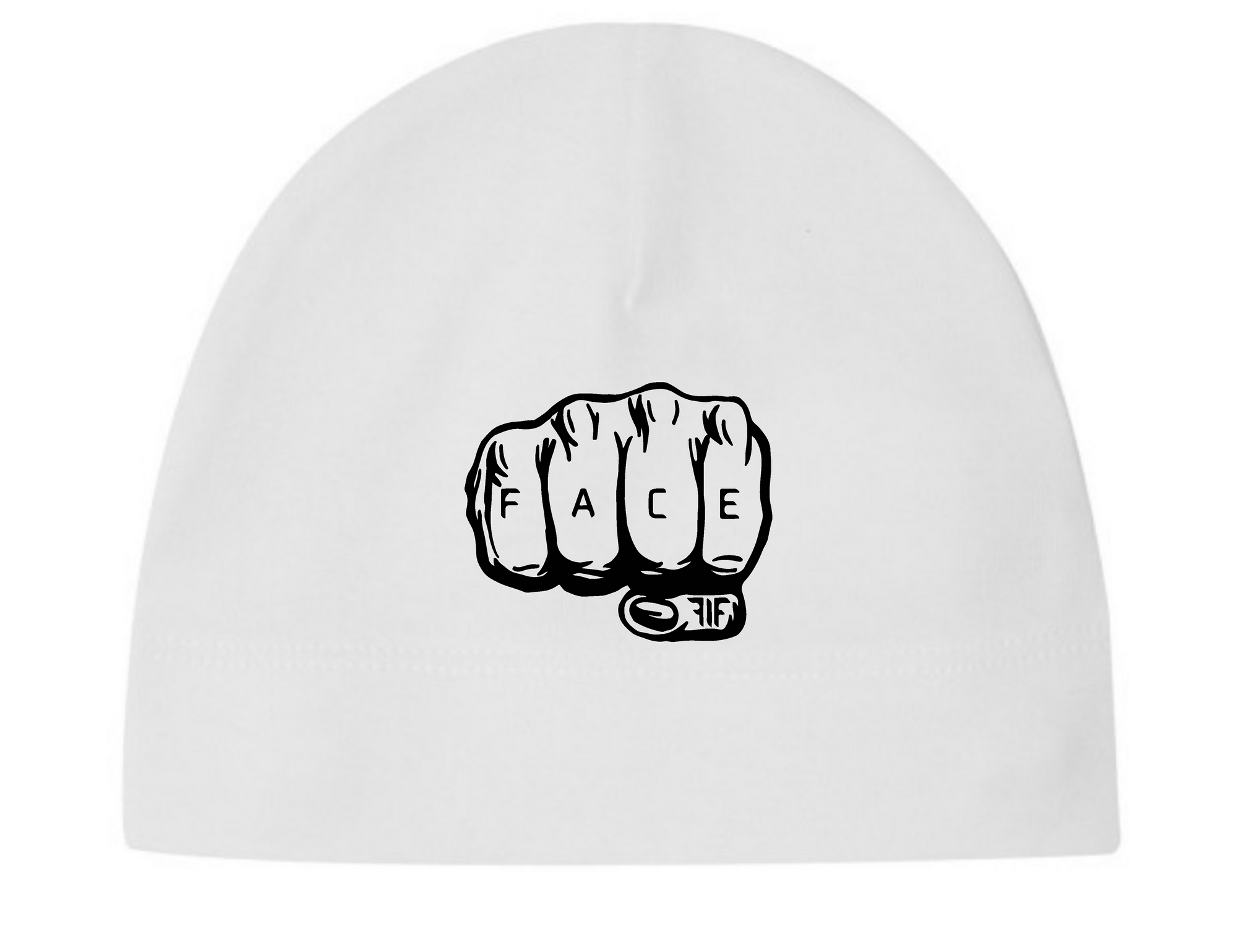 FIF – Baby Beanie White Fist