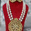 Thumbnail: Long Polki Necklace - Pakistani Jewelry - Kundan Necklace Set w/Earrings - India