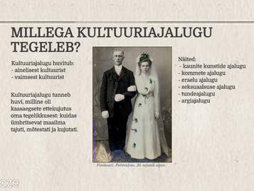 Mida põnevat sisaldab kultuuriajalugu?