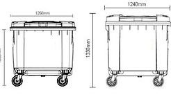 660L - 1100L Plastic Bins