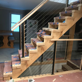 Indoor Stair with cable railing