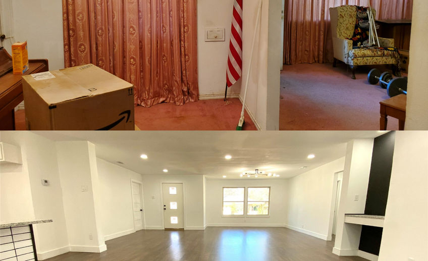Living Room Work | We Buy Houses for Cash & Renovate Them in Dallas, Tx | Ninebird Properties, LLC