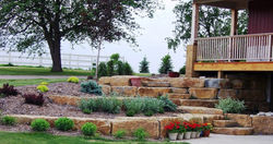 Limestone+retaining+wall+to+patio