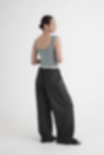 Thumbnail: Double Waistband Pinstripe Pants
