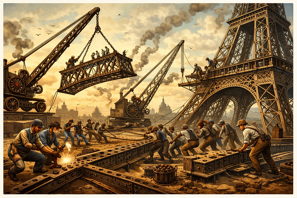 How the Eiffel Tower Was Assembled