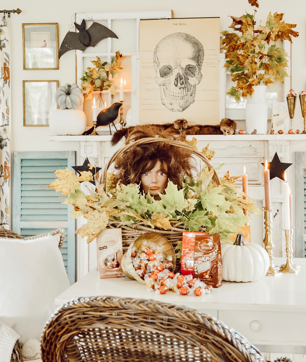 Vintage Halloween Mantel