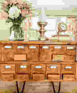 Vintage Card Catalog Repurposed