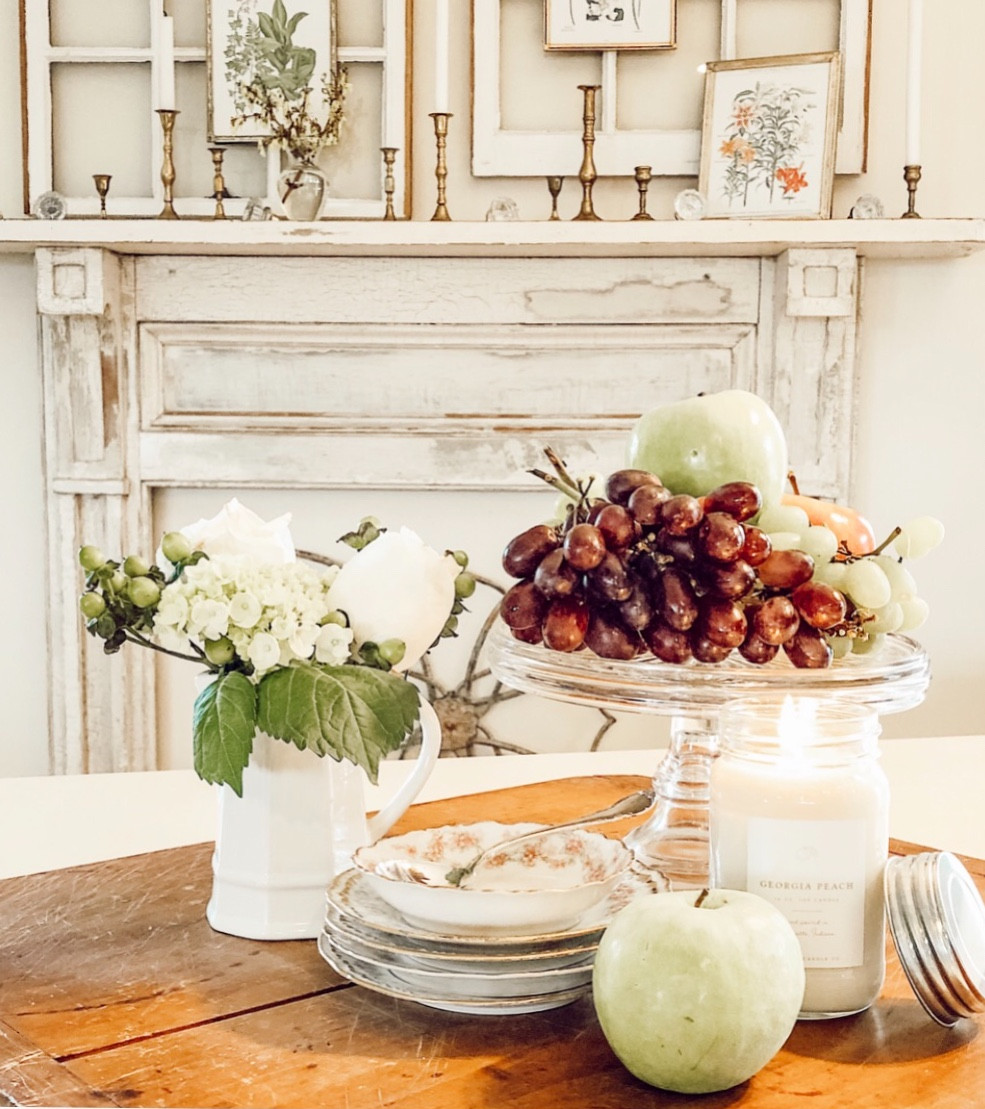 Vintage Botanical Mantel