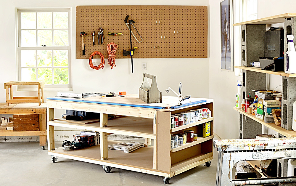 DIY Mobile Workbench and Home Workshop Reveal