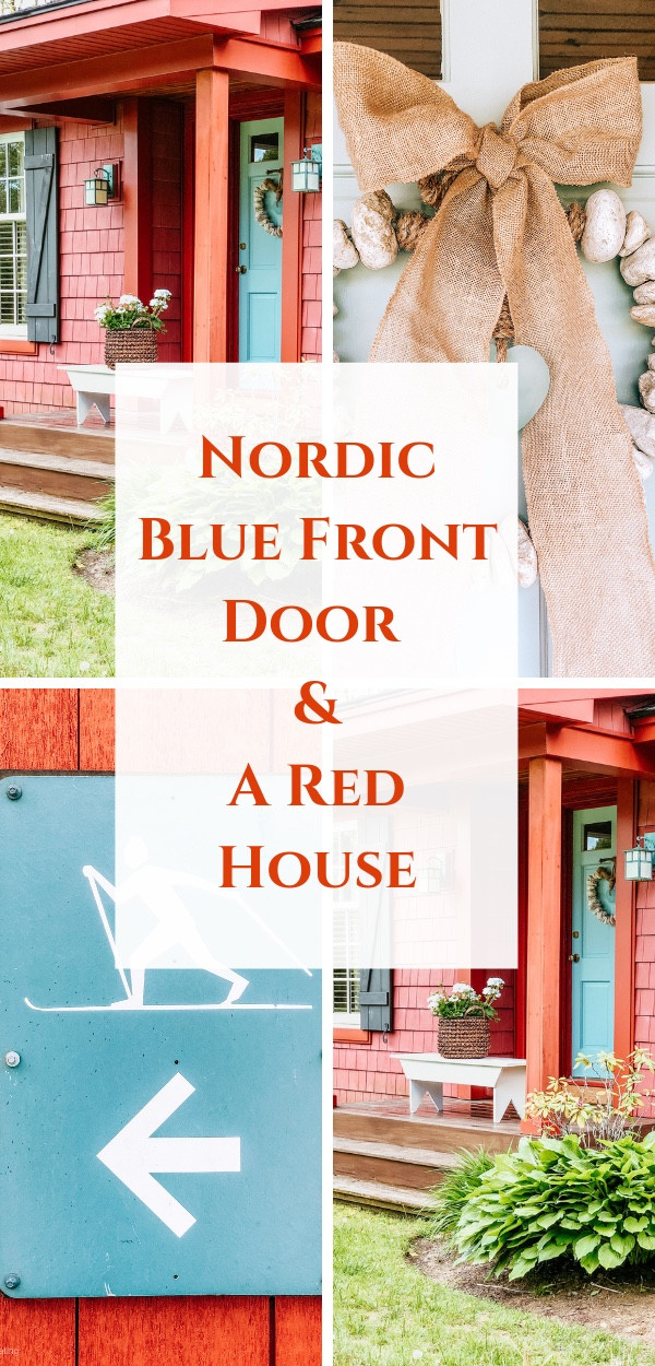 Nordic Blue Front Door & Red House