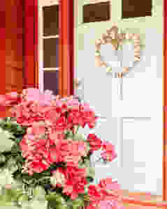 Nordic Blue Front Door & Rustic Red House