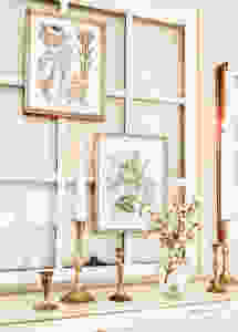 Vintage Botanical Mantel