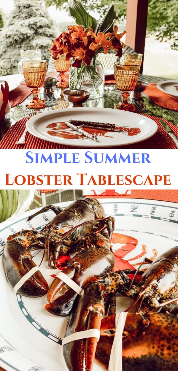 Simple Summer Lobster Tablescape