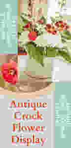 Antique Crock Flower Display