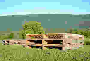 Pallets in the mountains.