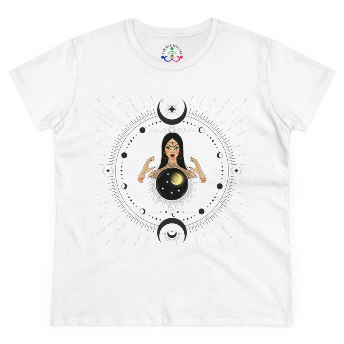 Women Shirt Spiritual Moon Star T-shirt Universe Women T-Shirt Sun and Moon Tees