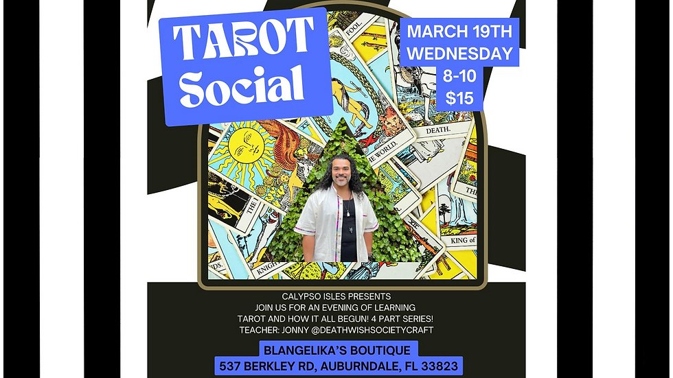 🔮 Tarot Social – Presented By Calypso Isles 🔮