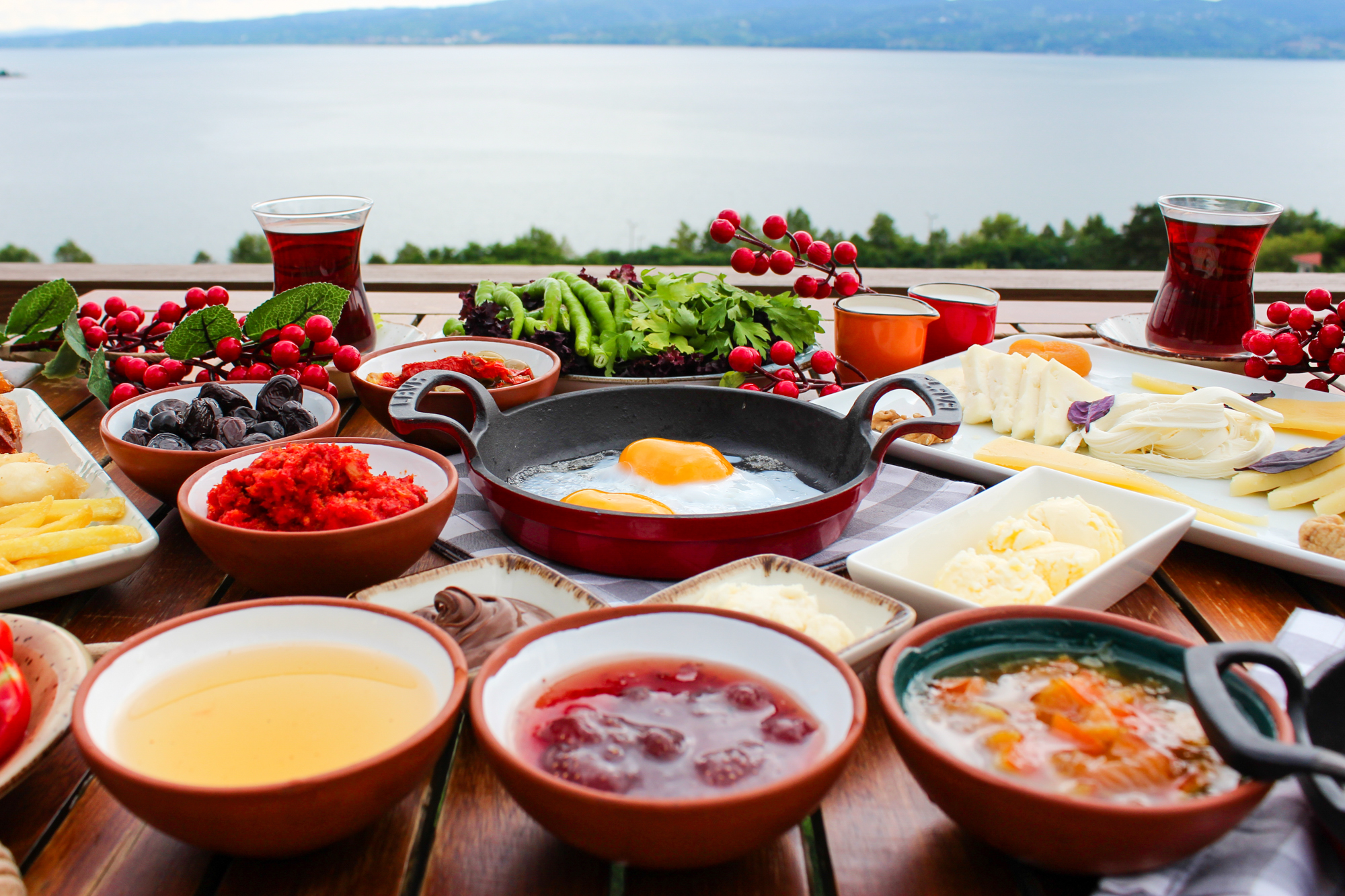 Arranged Food and Objects