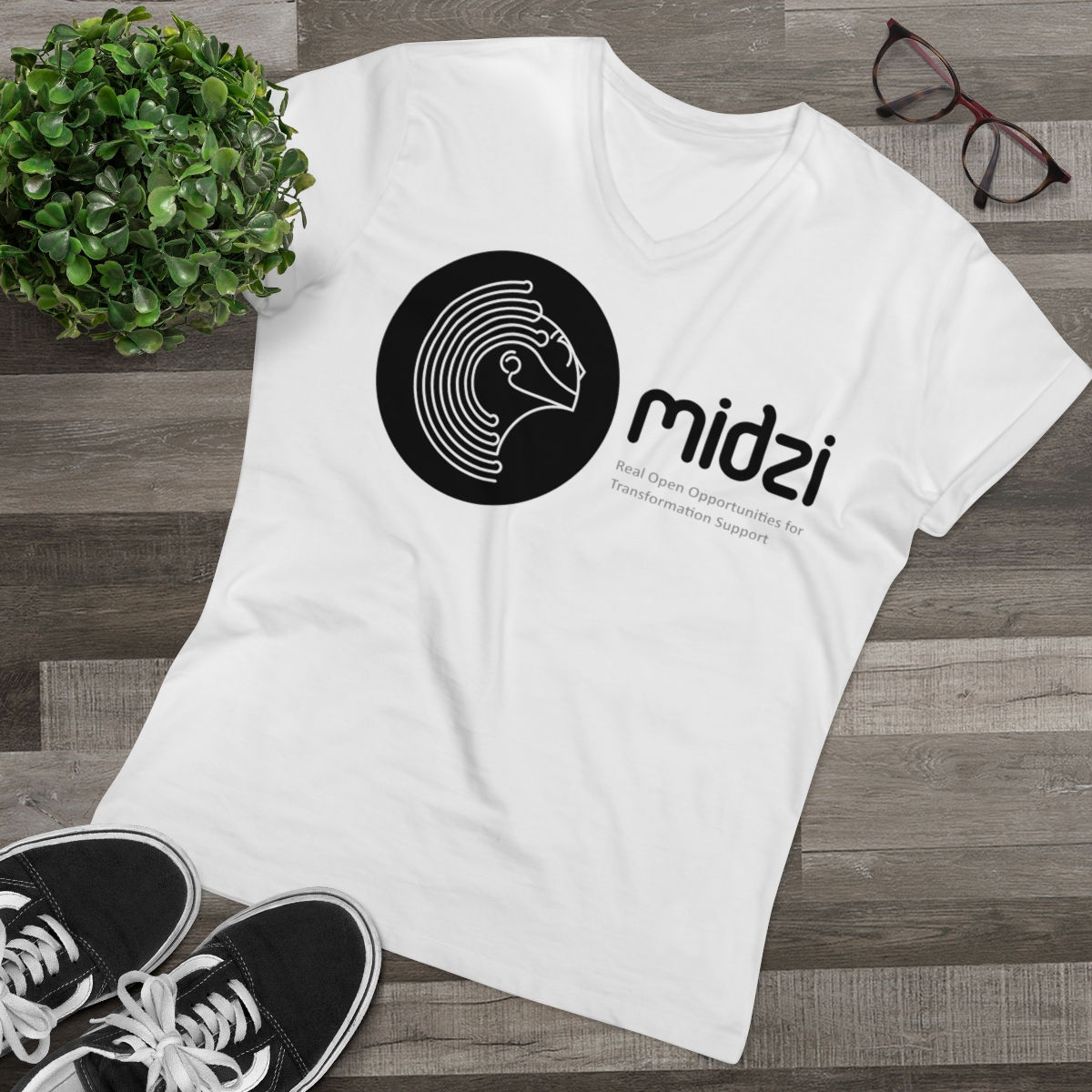 Midzi Black Logo T Shirt