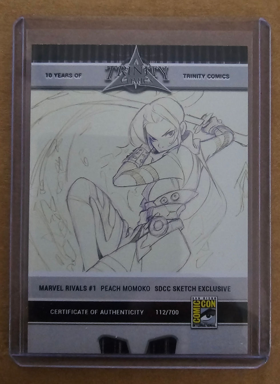 Thumbnail: Marvel Rivals #1 Virgin Sketch Variant CGC 9.8 SS Peach Momoko COA Sketch Card