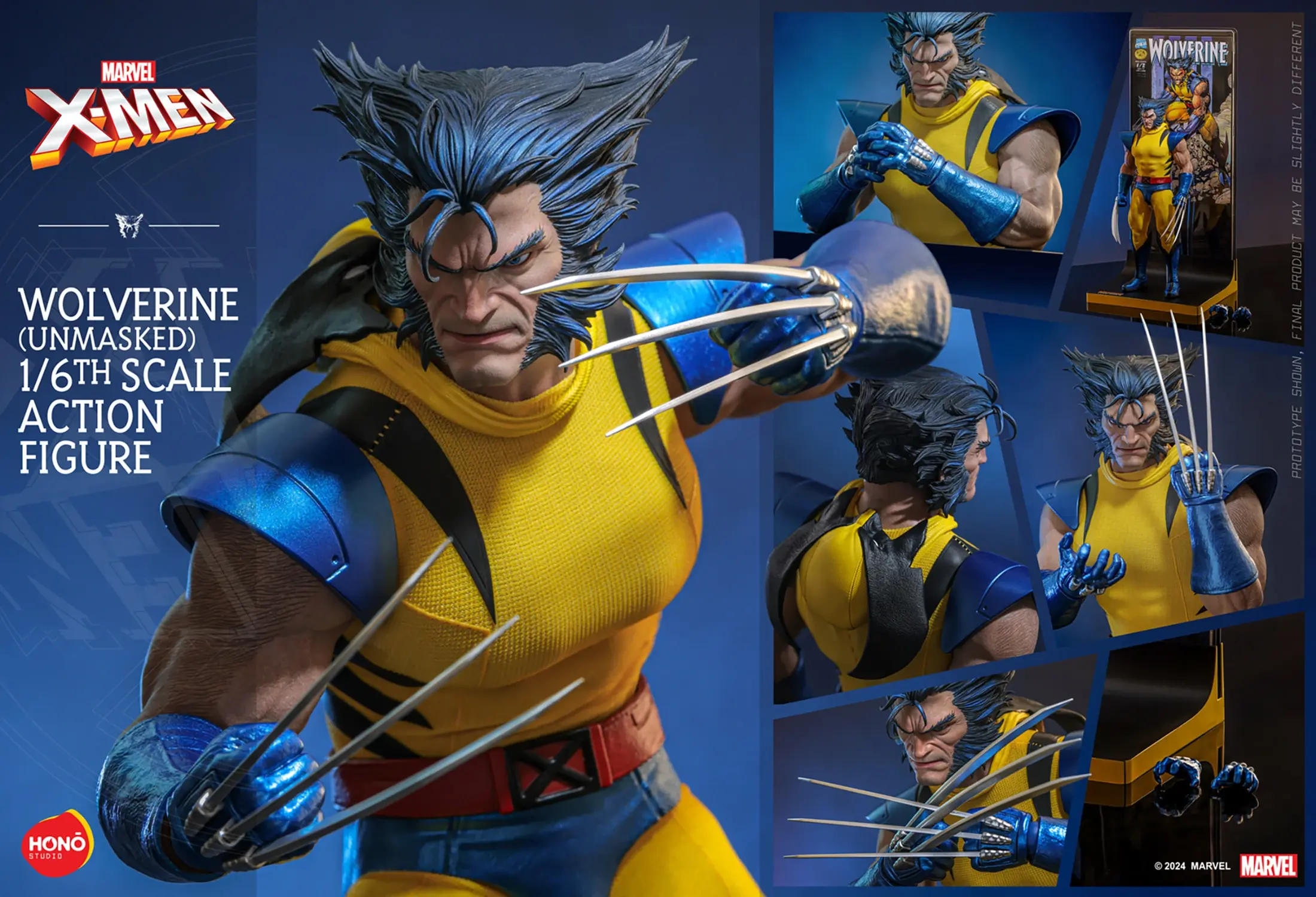 Wolverine (Unmasked) 1/6 scale Action Figure by Hono Studios