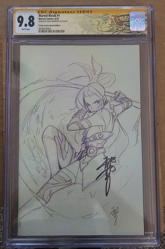 Marvel Rivals #1 Virgin Sketch Variant CGC 9.8 SS Peach Momoko COA
