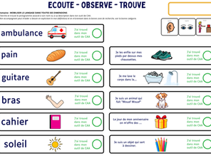 Écoute, observe, trouve