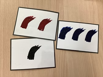 des cartes tactiles pour "ressentir" le nombre de syllabe d'un mot