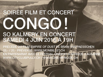4 juin 2016: Soirée ciné-concert - Congo - CityClub Pully