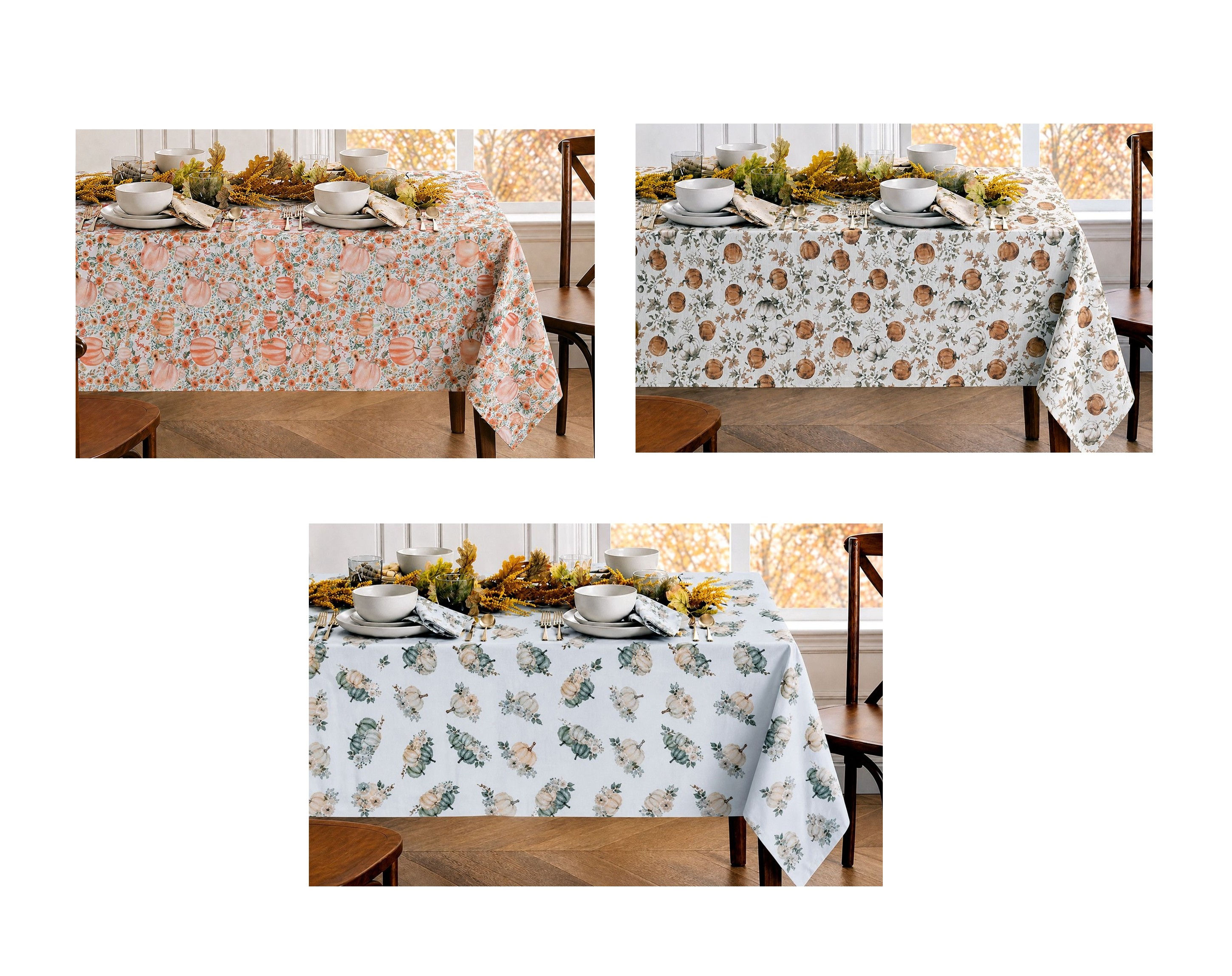 Pumpkin Digital Print Tablecloth