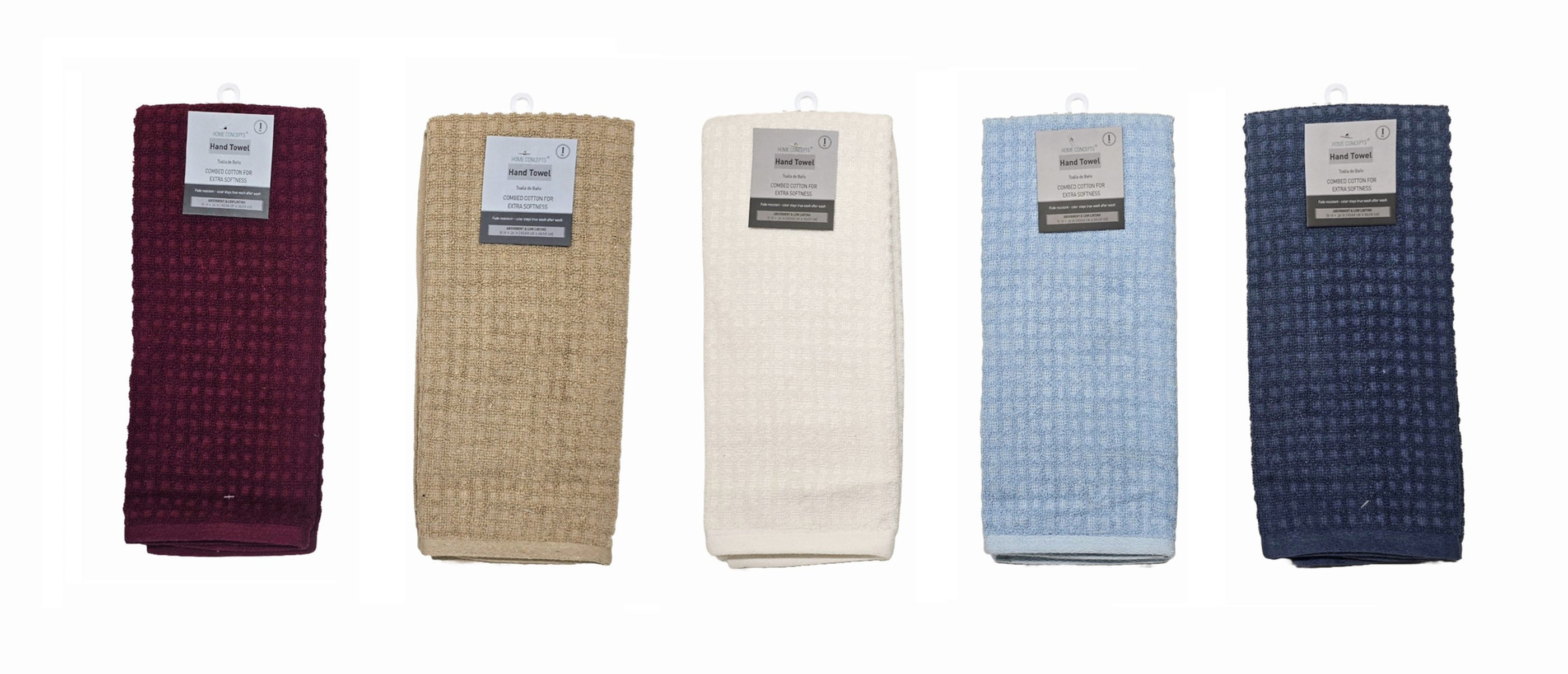 Hand Towels Popcorn Terry Cloth 5 Colors 15X25