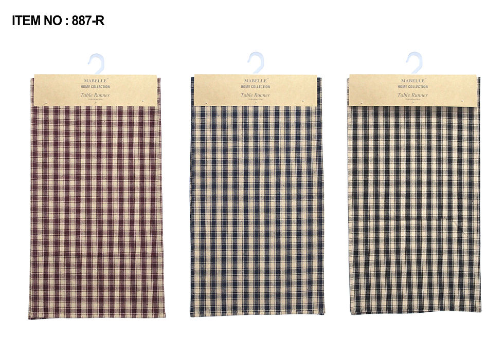 GINGHAM CHECK TABLE RUNNER 48"