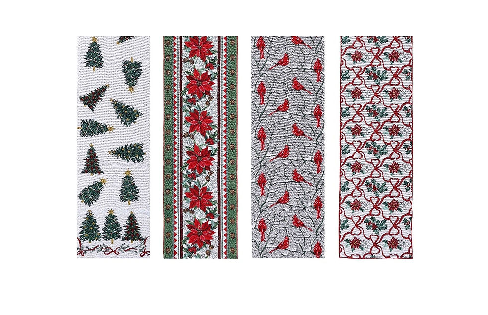 Thumbnail: Christmas Tapestry Table Runner 72-Inch