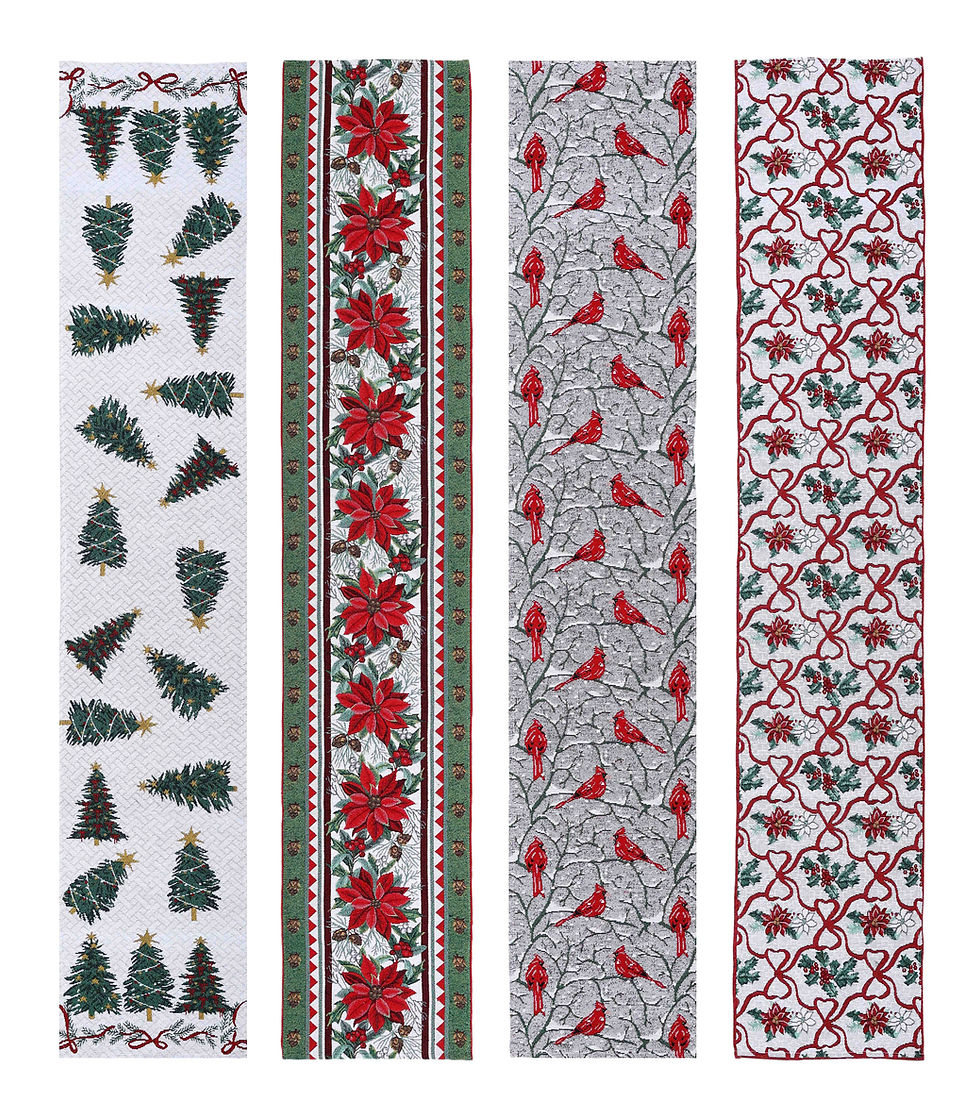 Thumbnail: Christmas Tapestry Table Runner 72-Inch