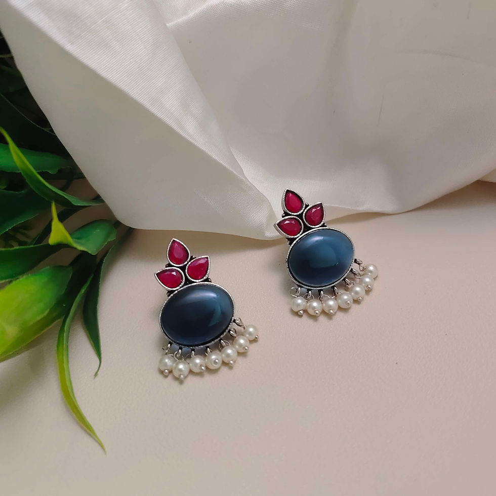 Thumbnail: SHEETAL Monalisa Stud Earrings fusion vogue