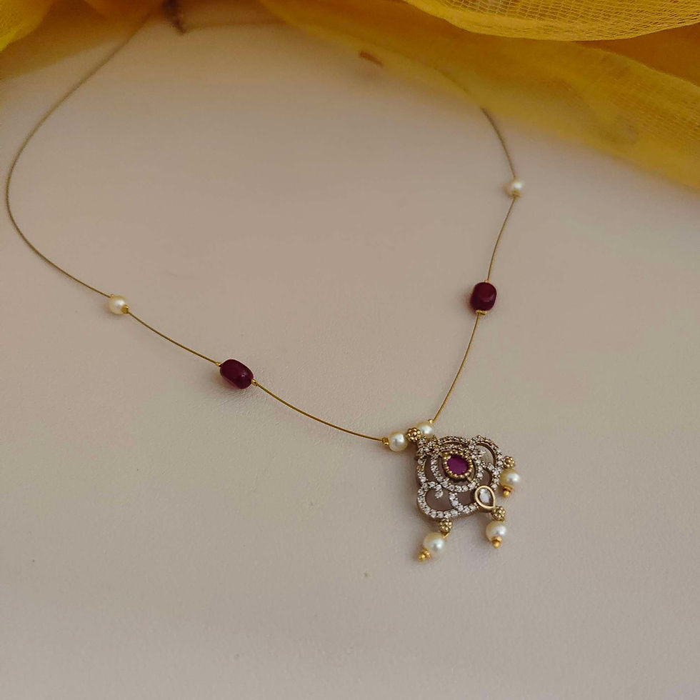 Thumbnail: SHYLA Invisible Victorian Necklace