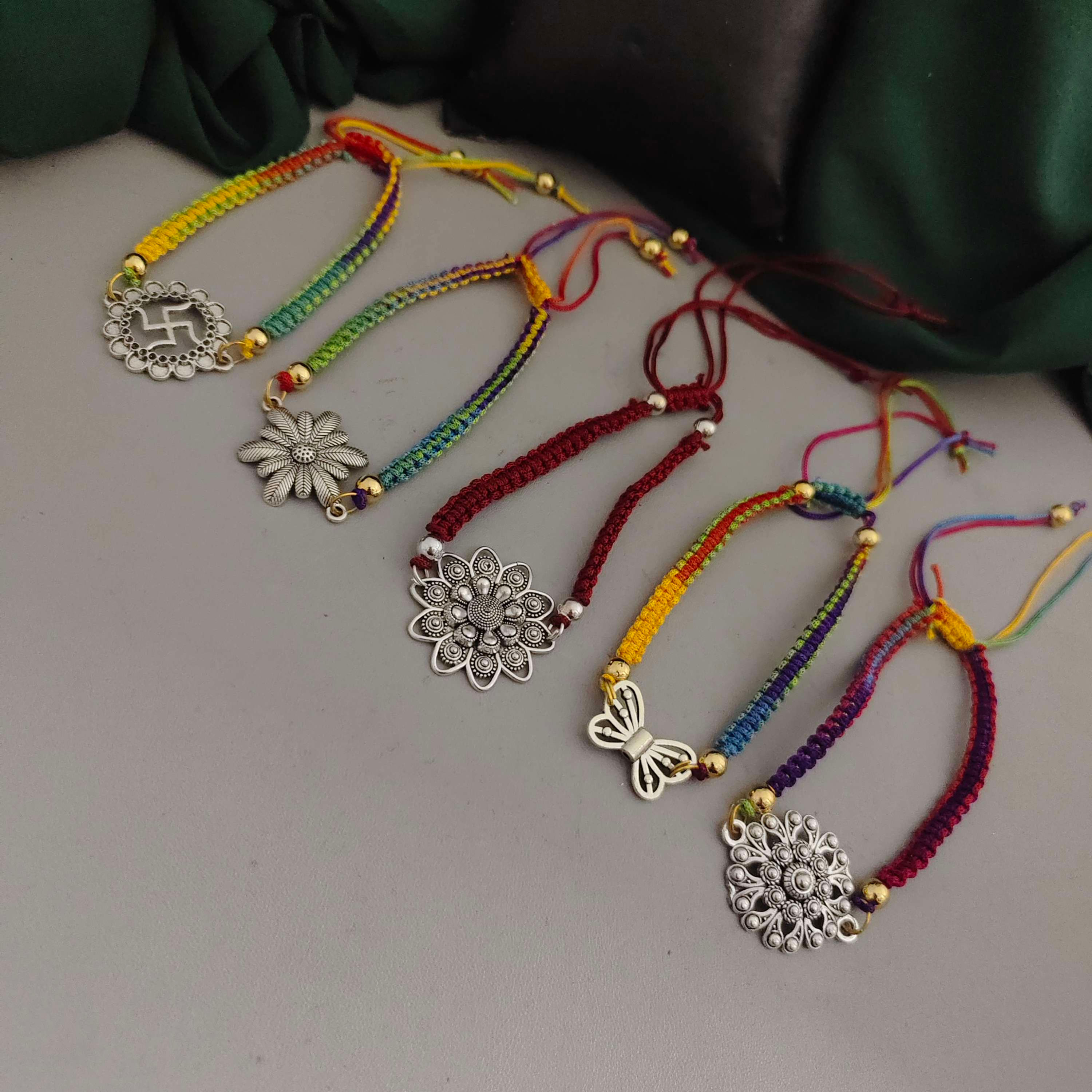 Oxidised adjustable Bracelet (Pack of 5)