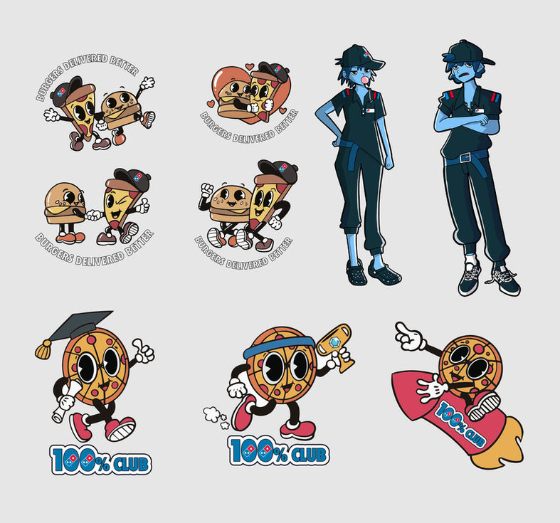 Custom Illustrations for Domino’s