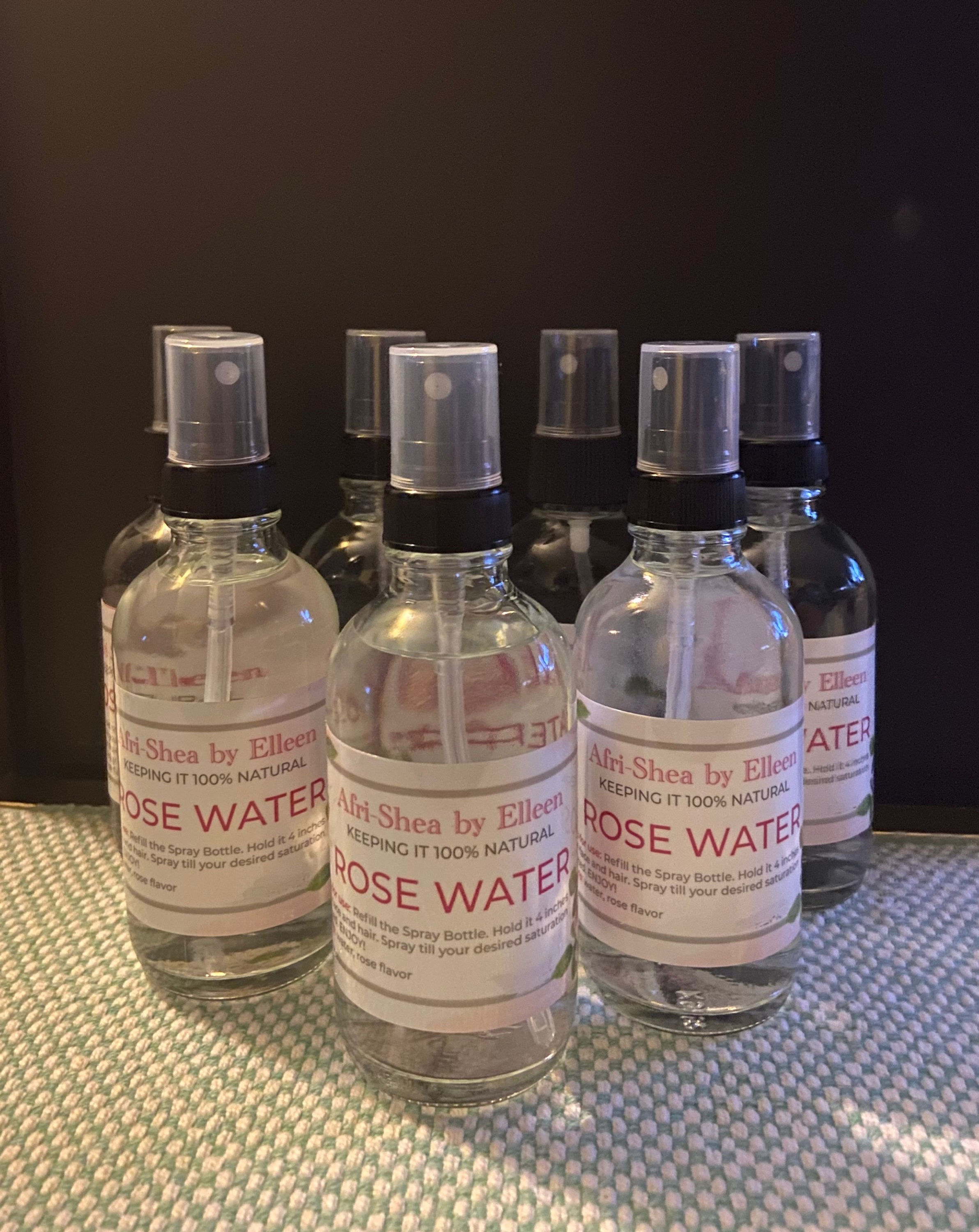 Rose Water 4oz Glass Bottle Spray