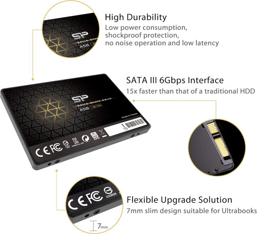 Silicon Power 1TB SSD 3D NAND A58 SLC Cache Performance Boost SATA