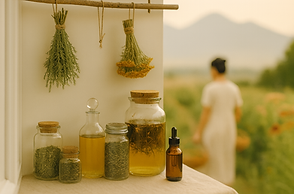 Walking through the herb garden.png