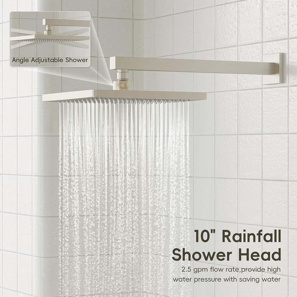 Thumbnail: Gabrylly Shower System, Wall Mounted Shower Faucets Sets Complete for Bathroo...